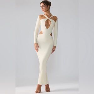 OH POLLY TINDRA Premium Jersey Long Sleeve Cut Out Dress BRAND NEW!